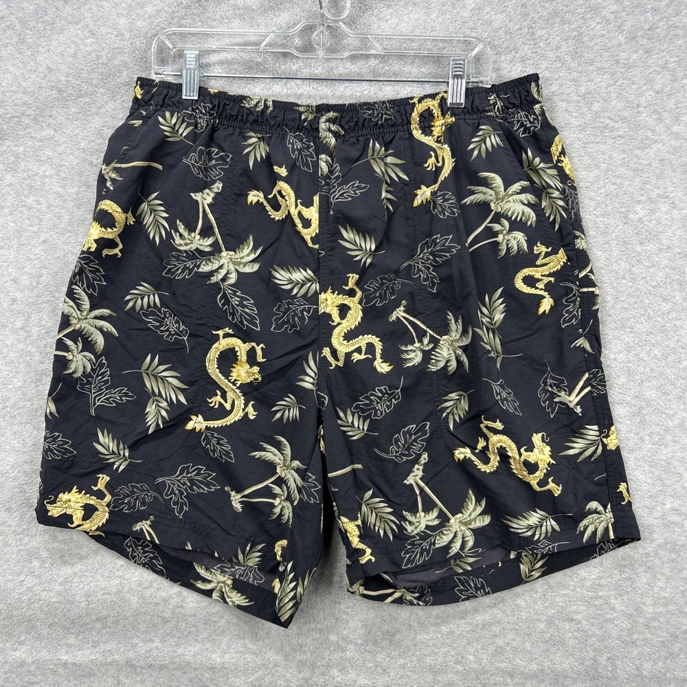 Tommy Bahama Shorts Men Large Hawaiian Chinese Dragon Tropical Swim Trunks Board